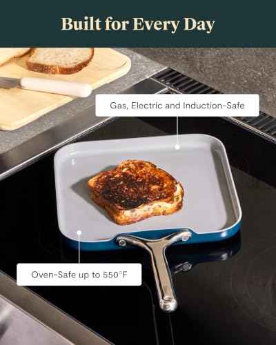 11" Non Stick Square Griddle Pan and 6" Grill Press Duo (2 Count)