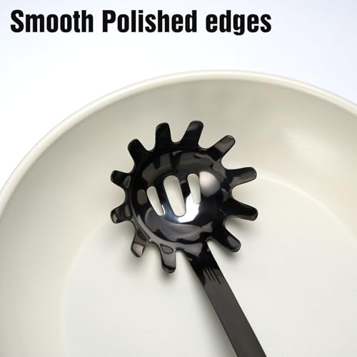 Black Stainless Steel Pasta Spoon