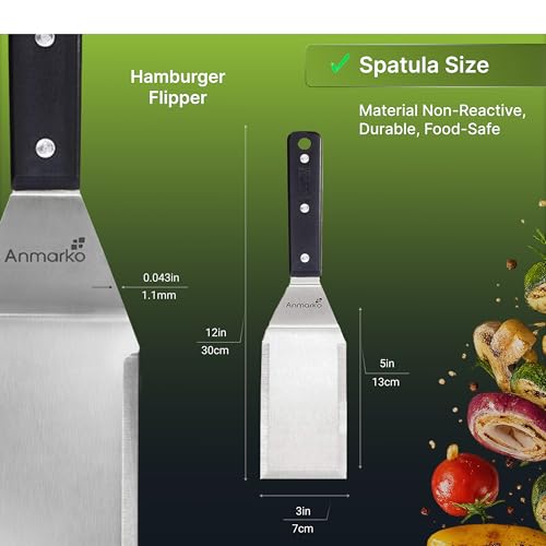 Stainless Steel Spatula Metal Turner with ABS Handle