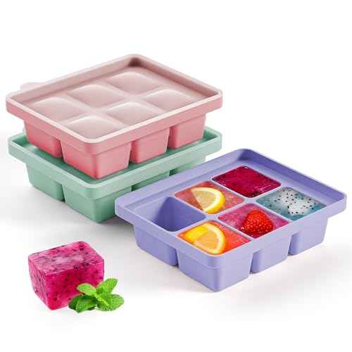 Large Silicone Ice Cube Tray Set of 3 (3 Count)