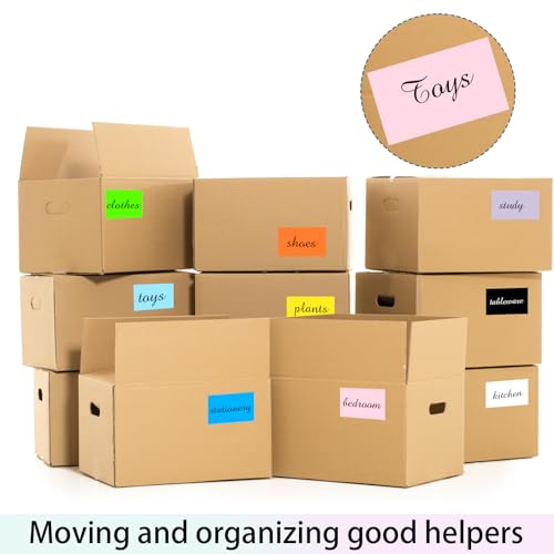 Colored Labels Stickers 3 x 2 Inch