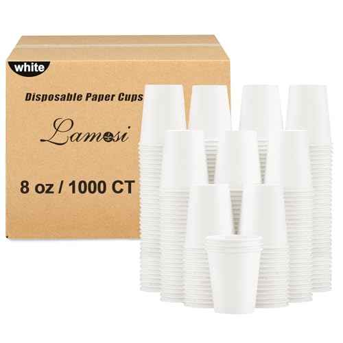 1000 Pack Paper Cups 8 oz (1000 Count)