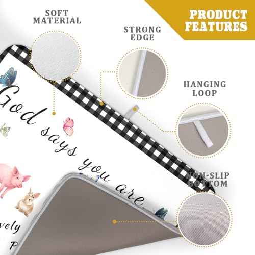 Funny Dish Drying Mat Large Absorbent Drying Pad for Kitchen Counter Easy Clean 18 X 24 in