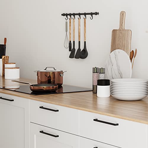 Matte Black Cabinet Handles Solid Cabinet Pulls 6 (30 Count)