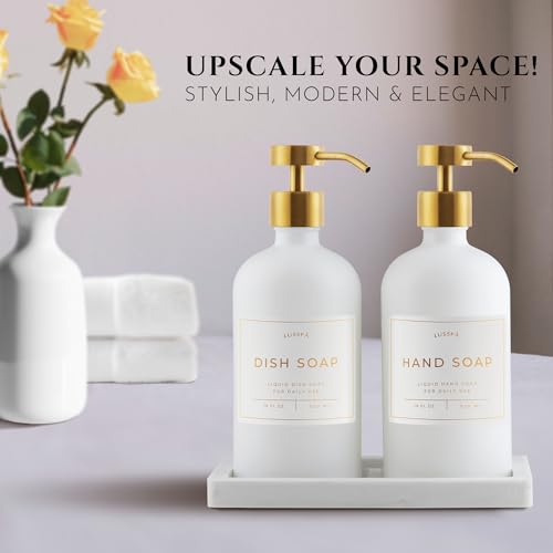 Glass Soap Dispenser Set of 2 (2 Count)