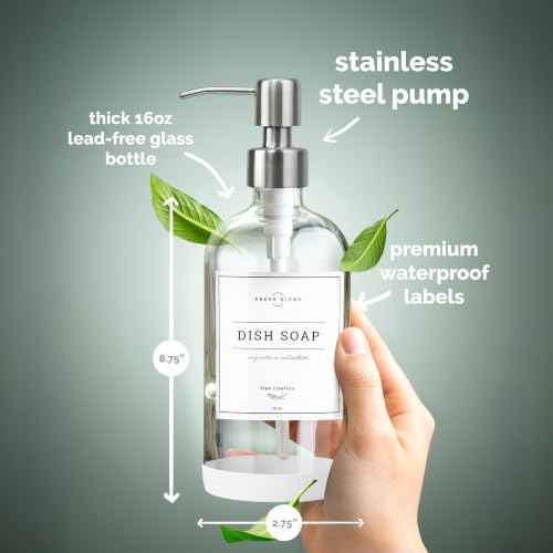 Clear Glass Soap Dispenser (2 Count)