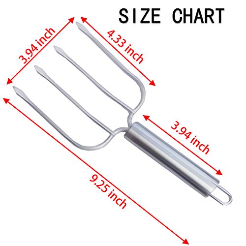 Stainless Steel Turkey Baster Syringe and Poultry Lifters fork Set of 2 (2 Count)