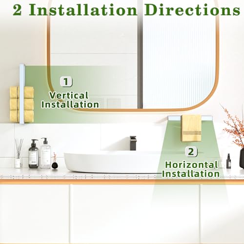 White Hand Towel Holder Towel Bar for Bathroom Wall Mounted 16 Inch