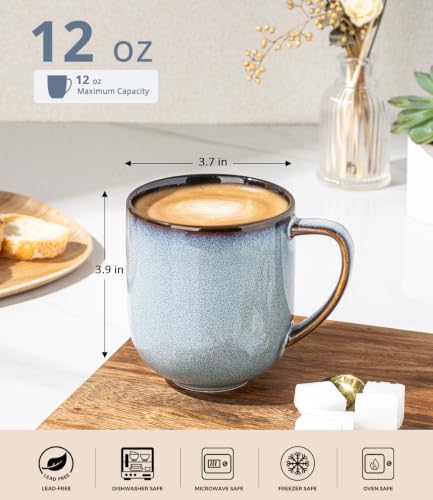 Ceramic Coffee Mugs Set of 6 (6 Count)