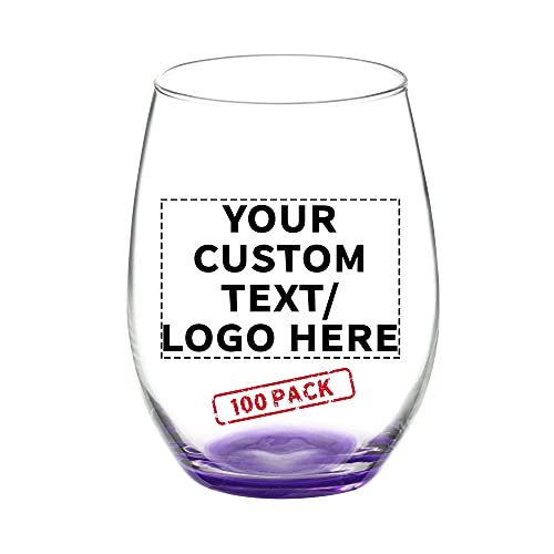 100 ARC Stemless Wine Glasses Set (100 Count)