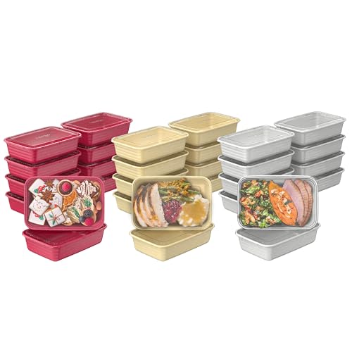 Prep 60 Piece Holiday Food Storage Set (30 Count)