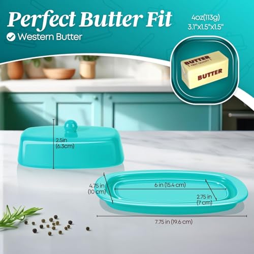 Standard Ceramic Butter Dish with Lid for Countertop