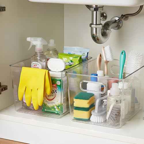 Clear Fridge Organizer with Handles & Lids