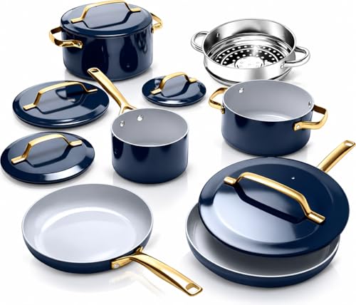 Modern 11 Pc Ceramic Cookware Set
