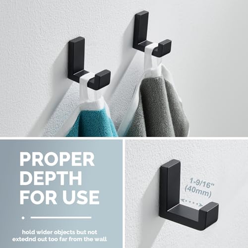 Towel Hooks for Bathrooms (2 Count)