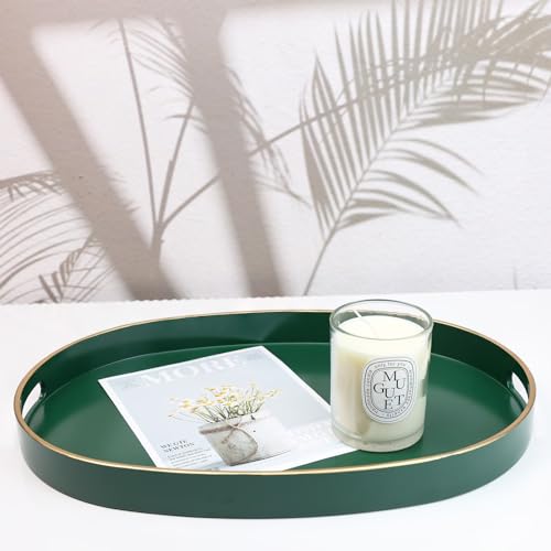 Dark Green Plastic Serving Tray for Ottoman