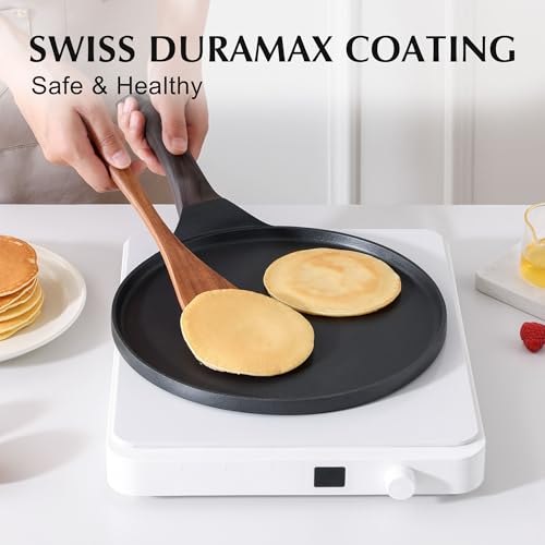 12 Inch Nonstick Crepe Pan Granite Coating Pancake Pan Black