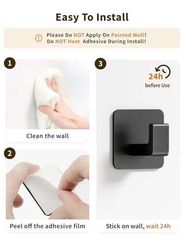 Square Self Adhesive Towel Hooks (2 Count)