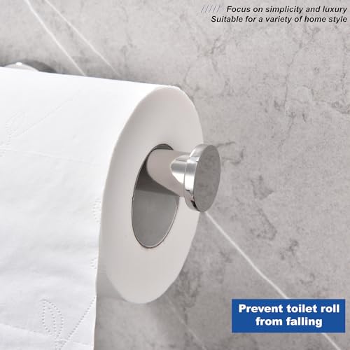 Toilet Paper Holder SUS304 Stainless Steel Round Size Polished Chrome 2 Pack (2 Count)