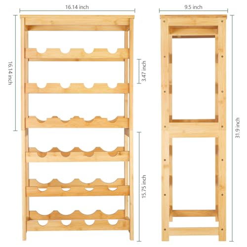Wine Rack 24 Botttle Freestanding Floor
