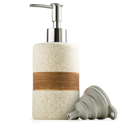 Ceramic Hand Soap Dispenser for Kitchen and Bathroom