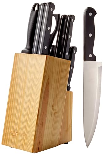 14 Piece High Carbon Stainless Steel Kitchen Knife Set with Full Tang Construction (14 Count)