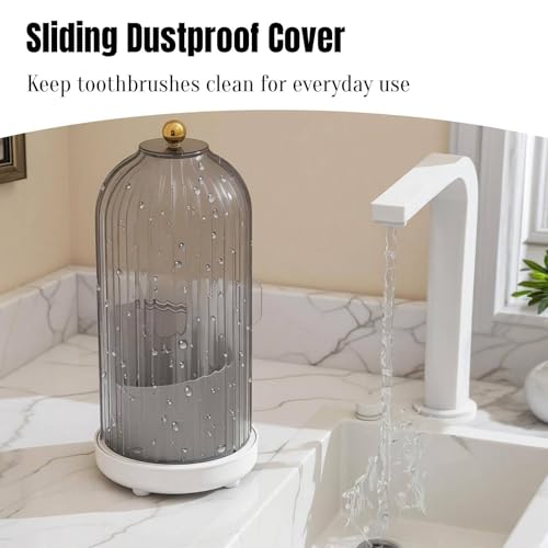 Dustproof Toothbrush Holder Organizer with Drainage