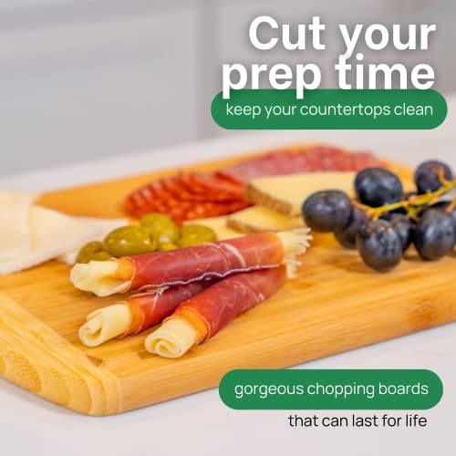 12 Inch Small Bamboo Cutting Board with Lifetime Replacements