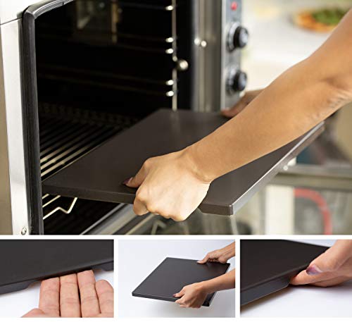 15" x 12" Black Glazed Pizza Stone
