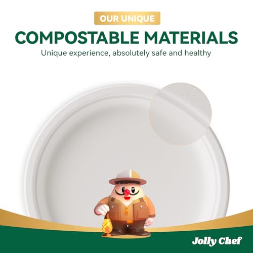 Compostable Heavy Duty Plates 9 Inch [300 Pack] Eco (300 Count)