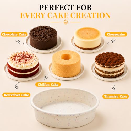 8 Inch Silicone Round Cake Pans (2 Count)