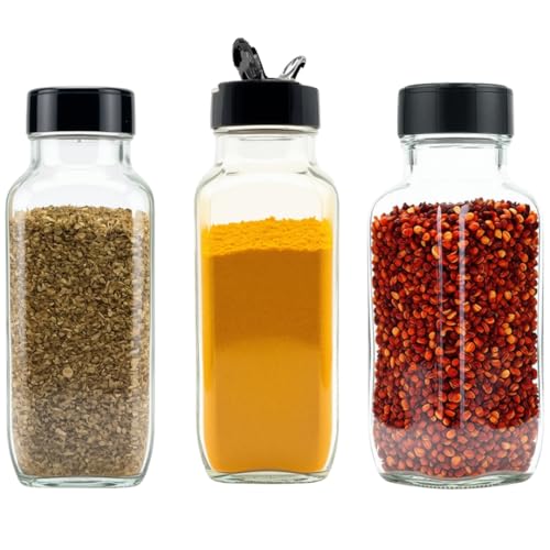 Glass Spice Jars with Shaker Lids (3 Count)