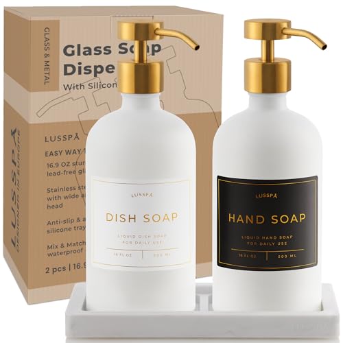 Glass Soap Dispenser Set of 2 (2 Count)