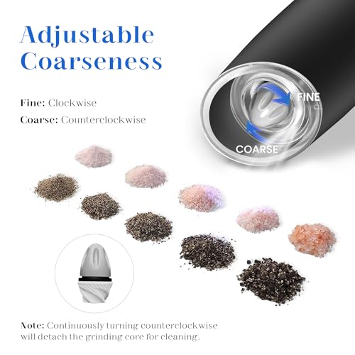 Rechargeable Salt Pepper Grinder Set (2 Count)