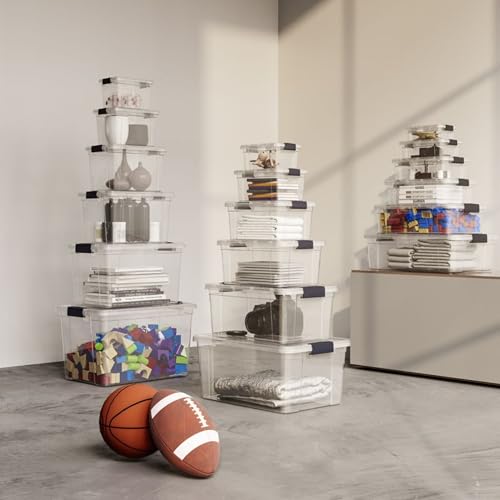 21 Quart Clear Plastic Storage Boxes with Lids (3 Count)