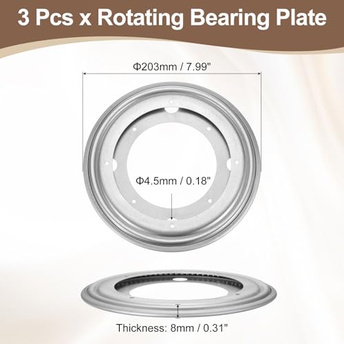 3Pcs 8 Inch Rotating Bearing Plate (3 Count)