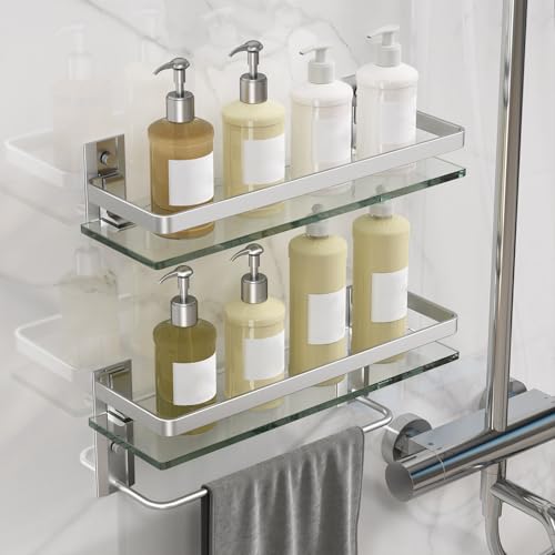 Bathroom Shelves Wall Mounted (2 Count)