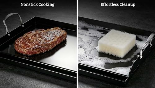 25 x 16 Inch NanoCeramic Cast Iron Griddle for Gas Grills