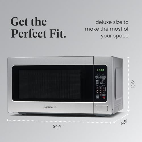 1100W 2.2 cu ft Countertop Microwave Oven With Smart Sensor