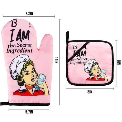 Funny Oven Mitts and Pot Holders Sets Cooking BBQ Non