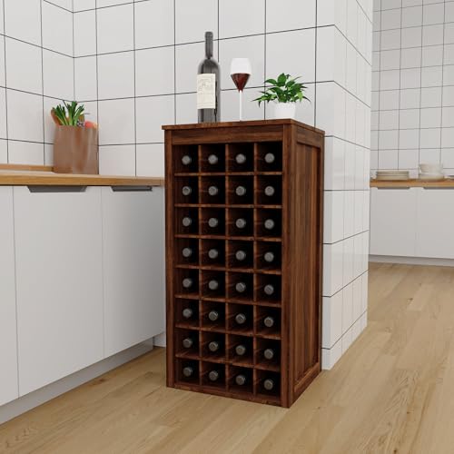 8 Tier Freestanding Wine Rack Wood
