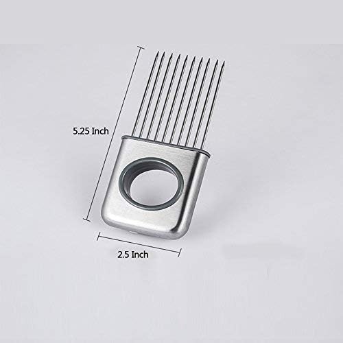 Stainless Steel Onion Cut Holder Slicer With 10 Even Prong Easy Hold Vegetable To Cut Tomato Lemon Potatoes And Loosen Meat Kitchen Tools