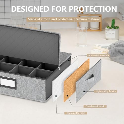 Mug Storage Box with Dividers