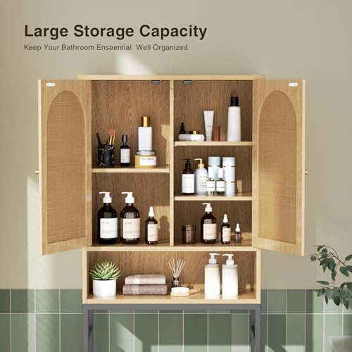 Rattan Toilet Storage Cabinet