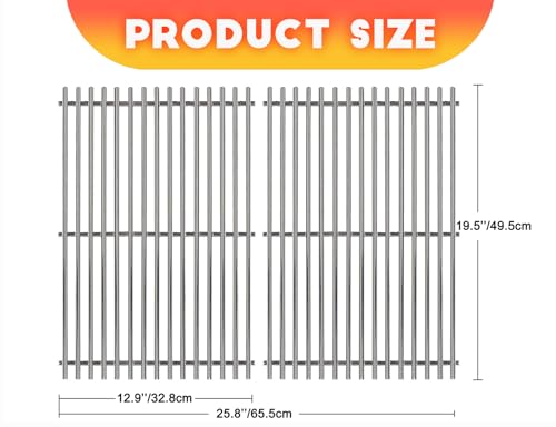 19.5" x 25.8'' Stainless Steel Cooking Grill Grates for Weber