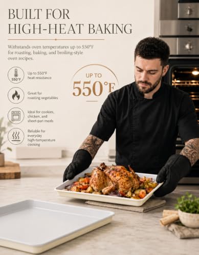 Ceramic Baking Sheet Half Size 17"x11" (2 Count)