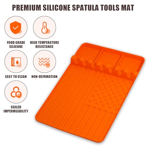 2 PCS Silicone Griddle Tools Mat for Blackstone
