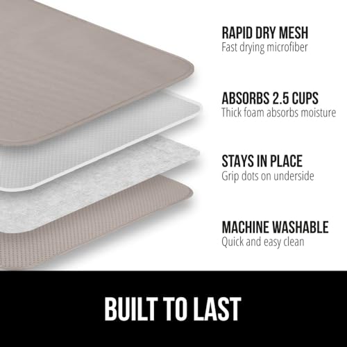 Ultra Absorbent Microfiber Dish Drying Mat (2 Count)