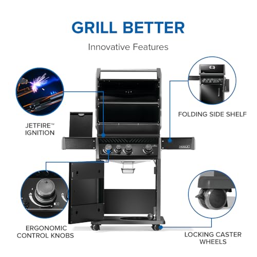 Rogue 425 3 Burner Natural Gas Grill with Range Side Burner