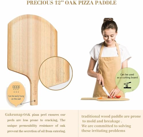 15''Pizza Stone for Oven and Grill with Pizza Peel (4 Count)
